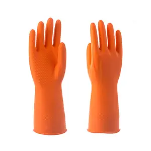 Household Gloves Medium Winter Gloves Yellow Latex Gloves Rubber Cleaning Kitchen Latex Homework Dishwashing Waterproof