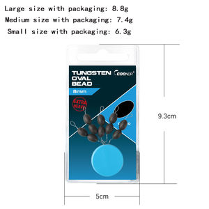 Accesorios de pesca de carpa europea, frijoles espaciales de tungsteno elípticos, Juego de pesca de carpa transfronteriza - Product Image 4