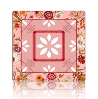 Tapis de jeu de Mahjong américain imprimé floral avec supports pour tuiles de Mahjong, tapis de jeu antidérapant en caoutchouc pour Mahjong