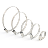 Collier de serrage à vis sans fin en acier inoxydable réglable pour raccordement de tuyaux d'eau et de gaz