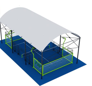 Terrain <span class=keywords><strong>de</strong></span> padel mobile Enlio, extérieur/intérieur, toutes saisons, avec toit et éclairage <span class=keywords><strong>LED</strong></span> pour centre sportif - Product Image 4