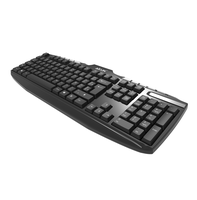 KB250-teclado con cable, cómodo, de tamaño completo, ultrafino, 12 teclas Multimedia, para oficina