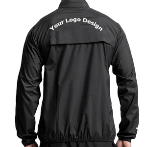 Logo personnalisé grande taille vêtements pour hommes vêtements de sport veste de jogging séchage rapide à manches longues manteau imperméable entraînement Gym Fitness pour hommes - Product Image 2