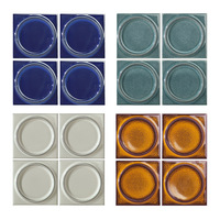 Mosaïque en céramique blanche concave-convexe, carreaux de briques faits à la main, petits carreaux carrés, style minimaliste moderne, pour mur de fond de restaurant, hôtel, cuisine