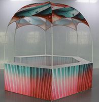 Kiosques publicitaires en forme de dôme pour l'extérieur/l'intérieur, avec structure métallique et tissu imperméable, pour salons professionnels