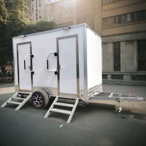 Remolque de inodoro móvil para exteriores de estilo europeo de lujo, <span class=keywords><strong>caravana</strong></span> vendida en fábrica para baño público para parques, panel sándwich hecho - Product Image 2