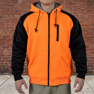 Custom Shu Velveteen Polar <b>Fleece</b> <b>Zip</b>-<b>Up</b> Casual Breathable Regular Fit Hoodie Sweatshirt <b>Men</b> Solid Pattern Crewneck Tracksuit - Product Image 3