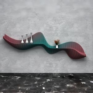 Décorations murales en bois durables personnalisées, art populaire moderne, tentures murales pour salon et hôtel - Product Image 1