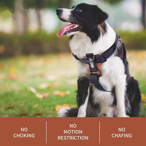 Rompi Harness anjing berbentuk H tarik tanpa tarikan ringan dengan tali empuk kulit dan cincin D - Product Image 2