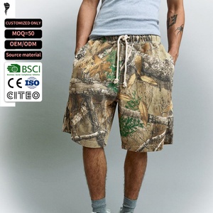OEM Men's <b>Camouflage</b> Printed Bermuda <b>Shorts</b> Drawstring Waist Casual Style Breathable With Pockets <b>Shorts</b> - Product Image 1