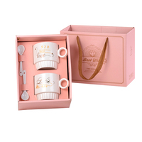 Tasse à café vide en céramique avec cuillère, impression personnalisée, idée créative porte-bonheur, cercueil, boîtes cadeaux mystère