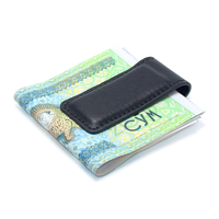 Pince à billets magnétique en cuir véritable, marque-page magnétique, cadeau, en cuir de vachette véritable Crazy Horse, pince à billets vierge
