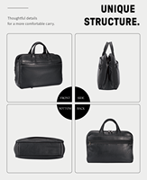 Porte-documents professionnel imperméable gris de qualité en cuir PU, multifonctionnel, pour ordinateur, conférences, bureau, voyages et rangement de dossiers