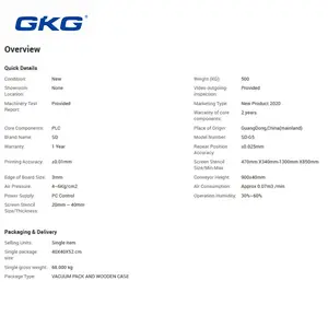 Pencetak stensil SMT otomatis penuh GKG G5 untuk jalur perakitan smt