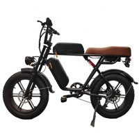 Vélo Électrique Rétro Style Harley, Vente Directe Usine, Exclusivité Transfrontalière, E-Bike Tout-Terrain 20 Pouces avec Pneus Larges et Robustes, 48V