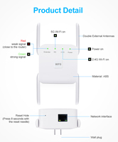 Repetidor inalámbrico Wifi Routers 1200Mbps 2,4 GHz 5GHz Amplificador de señal de red Repetidor Wifi