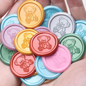 Timbres à cire d'ongle ronds à motif dessin animé pour enveloppes, cadeaux, journalisation et décoration de fêtes - Product Image 3