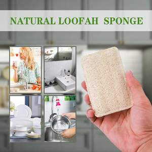 Depurador ecológico Luffa Loofah de fábrica auditada BSCI, esponja de cocina compostable de larga duración, estropajo de pulpa de madera - Product Image 4