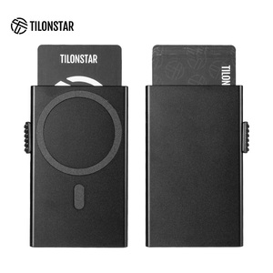 TILONSTAR TVC300MG Aluminum Metal RFID Protection <b>Cards</b> Wallet Pop up Magnetic Phone <b>Card</b> <b>Holder</b> for Men - Product Image 3