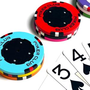 Jetons de poker professionnels en composite d'argile de 14g, durables, écologiques et non toxiques - Série 'Poker Club' avec incrustation bicolore - Product Image 3