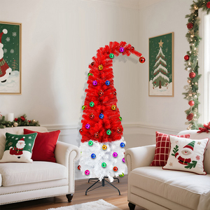 <span class=keywords><strong>Sapin</strong></span> <span class=keywords><strong>de</strong></span> Noël artificiel personnalisable <span class=keywords><strong>de</strong></span> 150 cm, design rouge <span class=keywords><strong>et</strong></span> <span class=keywords><strong>blanc</strong></span>, fantaisie, pour décorations <span class=keywords><strong>de</strong></span> Noël - Product Image 2