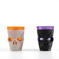 Accessoires d'Halloween, lampe LED en forme de verre à vin en plastique, décorations pour fête du fantôme, fournitures de fête, étanche, portable, pour l'intérieur