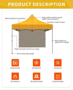 10x10ft Custom Printed Trade Show Tent <strong>Heavy</strong> <strong>Duty</strong> <strong>Pop</strong> <strong>up</strong> Canopy Waterproof UV Protection Commercial <strong>Gazebo</strong> for Outdoor Events - Product Image 4