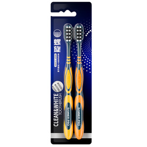 Brosse à dents manuelle à poils moyennement durs en spirale pour adultes et hommes, nettoyage en profondeur - Product Image 5