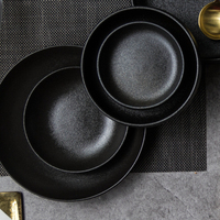 Assiette creuse ronde en céramique pour pâtes, spaghetti, soupes, salades et desserts – Vaisselle de restaurant