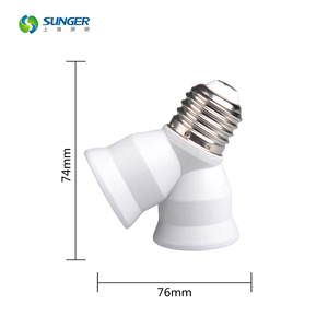<span class=keywords><strong>E27</strong></span> Để <span class=keywords><strong>2e27</strong></span> Đèn Adapter Với Rohs Đôi Đèn Cơ Sở Vít Phong Cách Nhựa Kim Loại Đồng PC Chất Liệu Đèn Ổ Cắm Chủ - Product Image 3