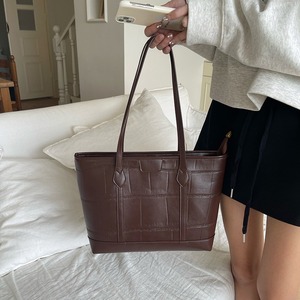 Bolso Tote para Mujer, Gran Capacidad, Color Marrón Suave, Cierre de Cremallera, Uso Diario, Bolso de Hombro para Estudiantes Universitarias - Product Image 3