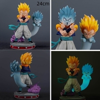 2 Styles 25cm Dragon Super Saiyan 3 Gotenks Anime Action Figure Gk Statue Collection Modèle Jouets Cadeaux