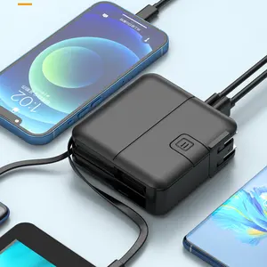 Aspor 338 Power Bank Universal Wireless Charger With Cables 5 In 1 Travel Power Bank With Adapter Pd 20w