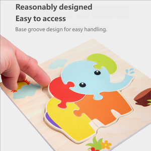 Jouet puzzle en bois 3D de style Montessori éducation précoce et entraînement à l'attention pour la coordination œil-main pour les enfants de 0 à 3 ans - Product Image 3