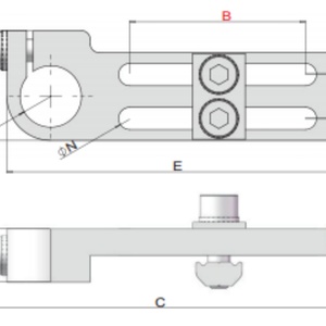 SMBE1 Robot Fixed Bracket Sliding Cylinder Bracket Fixed Tube <b>Clamp</b> Connector Fixture Fittings - Product Image 3
