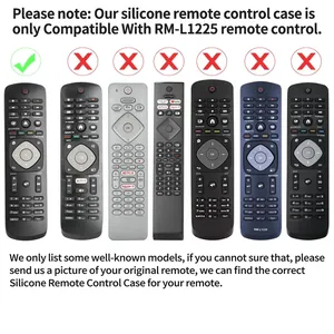 Coque de protection anti-chocs en silicone compatible avec la télécommande Philips RM-L1225 <span class=keywords><strong>TV</strong></span> avec lanière - Product Image 2