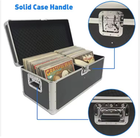 Étui rigide en aluminium de haute qualité pour 200 disques vinyles 7'' avec accessoires premium, sacs et étuis durables pour CD