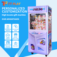 Kerst Sport Aangepaste Gamer Quest Prijzen Spel Cadeau Pop 6 Inch Pluche Panda Gek Speelgoed Plastic Engels 2 Munt Accepterende Kraanmachine
