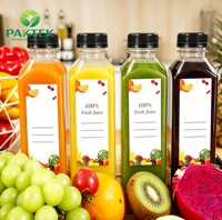 Direct van de fabriek: PET vierkante plastic fles voor pure fruitsap