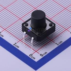 TS-1094-A12B3-D1 Tactile Switch Through hole Component (THT)-4P,12x12mm Switch Single Pole Single Throw Round Button 2.5N 12mm - Product Image 1
