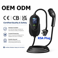 Nouvelle prise RSA 16A 3,5 kW Type 2 Chargeur de voiture électrique portable Station de recharge de véhicule électrique intelligente avec application mobile SAB SPlug