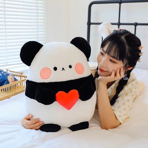 Oreiller en peluche personnalisé Kwaii Peluche <span class=keywords><strong>Panda</strong></span> Amour <span class=keywords><strong>Coeur</strong></span> Jouets en peluche Animal PP Coton rempli - Product Image 4