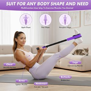 Maniglia per Fasce di Resistenza a Pedale 55LBS, Fasce Elastiche per Allenamento di Core e Braccia, Terapia Fisica, Pilates, Palestra Domestica per Donne - Product Image 2