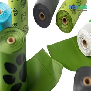 PBAT accepte la production basée sur commande d'impression personnalisée Sacs de caca parfumés floraux personnalisés - Product Image 3