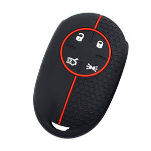 Populaire pour <span class=keywords><strong>500</strong></span> 500e 2023, porte-clés en silicone pour clé de voiture, housse de protection pour clé à 4 boutons, coque de protection pour télécommande - Product Image 3