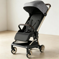 Poussette multifonction pour bébé, faible MOQ, respirante, frein arrière, pliable, facile à transporter pour les voyages