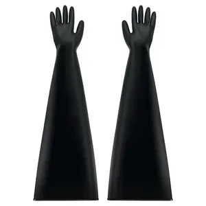 EPDM Lange Handschuhe Isolator Isolierte Hochtemperatur-Sterilisationshandschuhe Ozonbeständig 7 Zoll Trockenbox 25 MIL Dick Rutschfest - Product Image 1