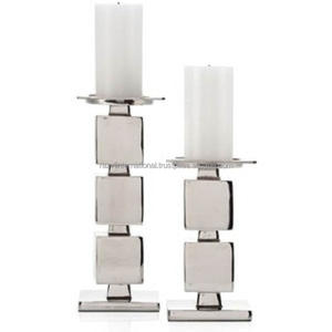 Juego de portavelas votivo de aluminio chapado en oro moderno hecho a mano de 2 diseño único en relieve para mesa de buena calidad para Pascua - Product Image 6