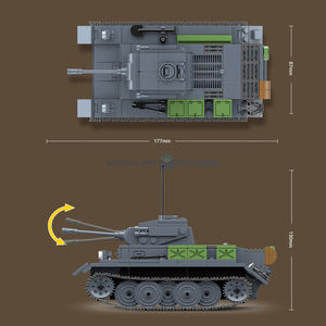 รายละเอียดสูง pz.kpfw.ii ausf. ของเล่นโมเดลรถถังทหารของเล่นสำหรับเด็กผู้ชาย & เด็ก - Product Image 5