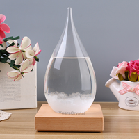 Baromètre décoratif pour la maison, prévisions météorologiques, verre à tempête en cristal, objet de collection avec option de logo personnalisé